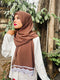 wrap my hijab faux georgette lace hijab light brown