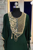Dark green modest kaftan stylish kaftan