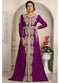 Purple adorable islamic designer kaftan wedding kaftan