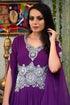 Purple embroidered kaftan