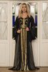Black and beige partywear jacket style moroccan dress