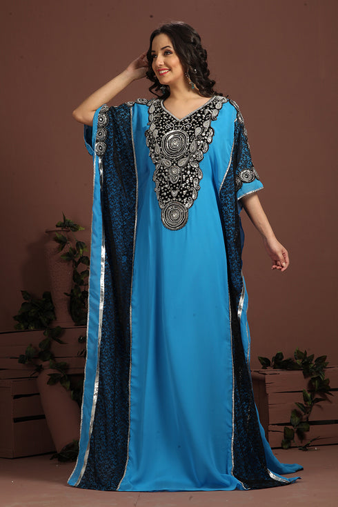 Tantalizing blue maxi kaftan