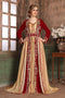 Maroon and beige designer kaftan