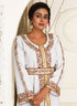Light grey takchita evening party wear dubai kaftan for women