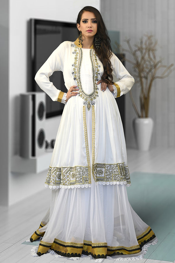 White Designer maxi Dress