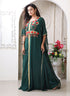 Dark green color israeli woman kaftan