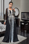 Dark gray and black designer kaftan