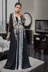 Dark gray and black designer kaftan