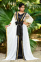 Exquisite black traditional embroidered kaftan