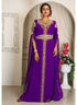 Arabic purple georgette islamic modern dubai kaftan