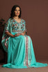 Blue exclusive silk designer hand made kaftans