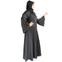 Black plain art silk abaya