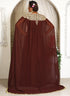 Brown Georgette Stone Work Kaftan