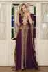 Violet embroidery moroccan kaftan