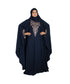 Blue embroidered crepe abaya