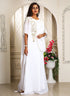 White islamic designer kaftan for women arabic wedding dresses