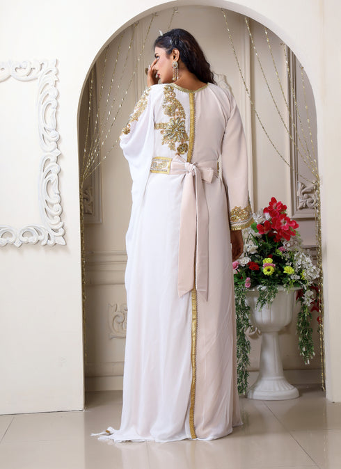 Contemporary unique white wedding exclusive moroccan kaftans