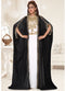 Black embroidered georgette islamic-kaftans