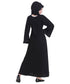 Black plain georgette abaya