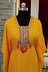 Golden yellow modern style satin chiffon african party wear kaftan