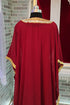 Maroon designer islamic takchita embroidery kaftan