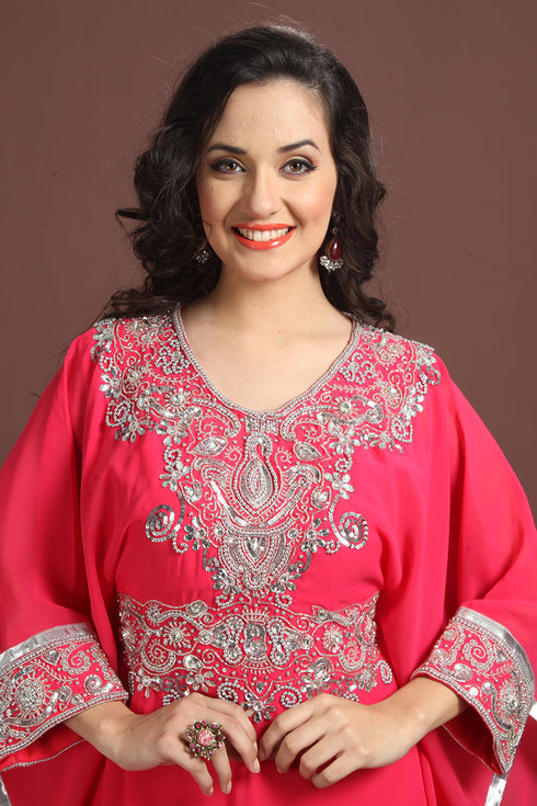 Supercool pink designer arabic caftan