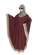 Maroon Crepe Designer Abaya for women