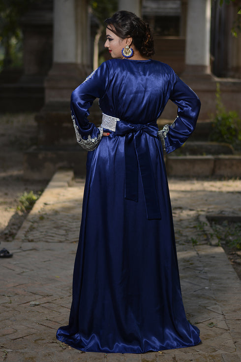 Dark blue islamic moroccan kaftan