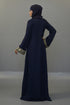 Arabian style full sleeve dark blue Abaya