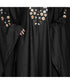 Black embroidered art silk abaya