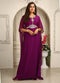 Purple designer arabic takchita kaftan