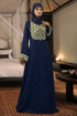 Arabian style full sleeve dark blue Abaya