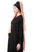 Peach Embroidered Georgette Hijab