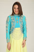 Designer yellow and blue embroidered kaftans