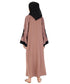 Beige embroidered nida abaya