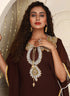 Brown designer israelite wedding kaftan