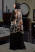 Black and multicoloured Long sleeve modest Abaya