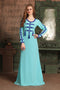Blue crepe designer Abaya