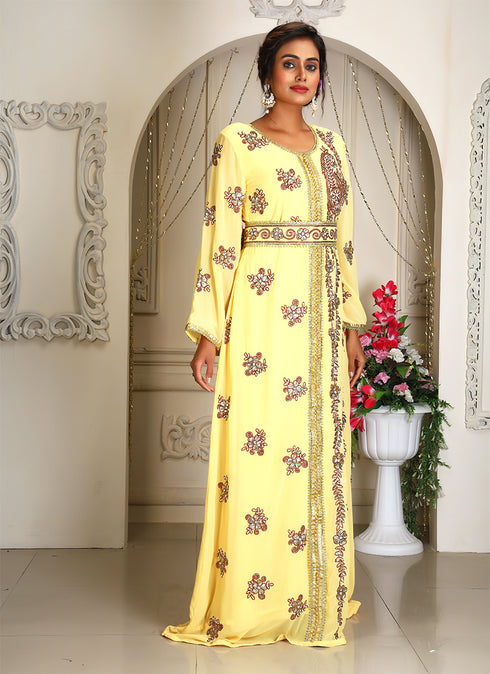 Ivory gorgeous wedding moroccon islamic bridal caftans