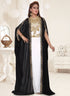 Black embroidered georgette islamic-kaftans