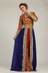 Royal blue designer islamic takchita moroccan kaftan