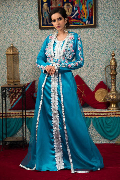 Firozi designer kaftan