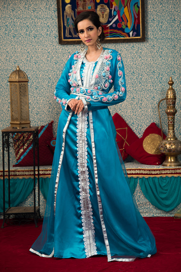 Firozi designer kaftan