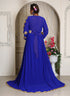 Royal blue israeli kaftan wedding dress african style georgette caftan