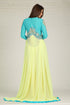 Designer yellow and blue embroidered kaftans