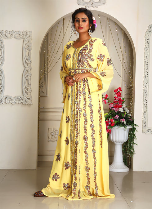 Ivory gorgeous wedding moroccon islamic bridal caftans