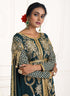 Bottle green good looking wedding hand beaded long sleeve maxi arabic moroccan islamic designer takchita kaftan