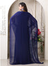 Dark blue color israeli designer kaftan