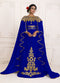 Blue and gold embroidery israeli dress islamic design kaftan takchita wedding party wear kaftan