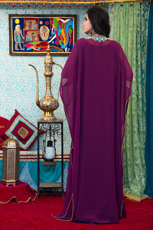 Violet georgette kaftan